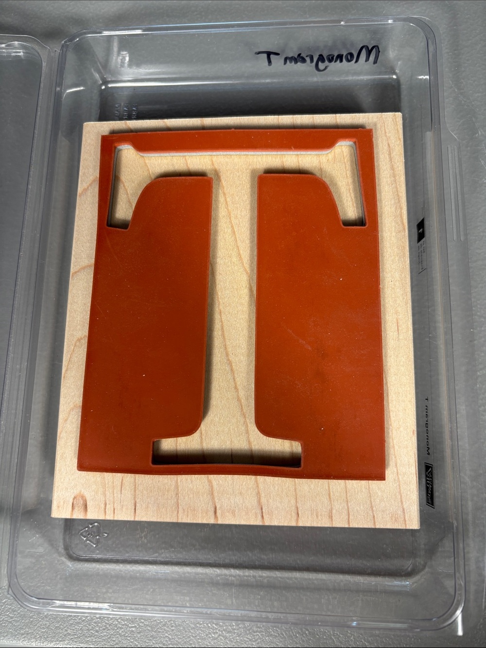 Stampin’ Up! Monogram T Large Wood Mount Rubber Stamp 2006 Alphabet Letter